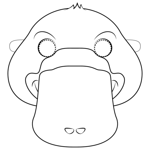 Platypus Mask Coloring Page